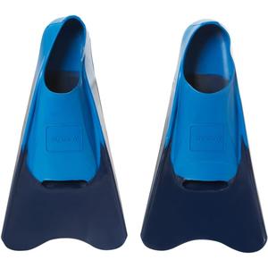 Sporti Adult-Kids Short Swim Fins, Floating Fin for Swimming & Snorkeling, Swim Flippers for Training - NavyBlue - Youth 4-5 / W 6