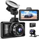 AZDOME M01 Dual Dash Cam Front and Rear with Free 64GB Card, 3" Screen Dual Dashboard Camera for Car, Built-in ADAS G-Sensor, 24H Parking Mode Car Camera (M01 Pro)
