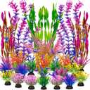 Ameliade Fish Tank Artificial Plastic Plants Decorations Large Aquarium Decor Betta Goldfish Tank Accessories Fish Bowl OrnamentsColorful
