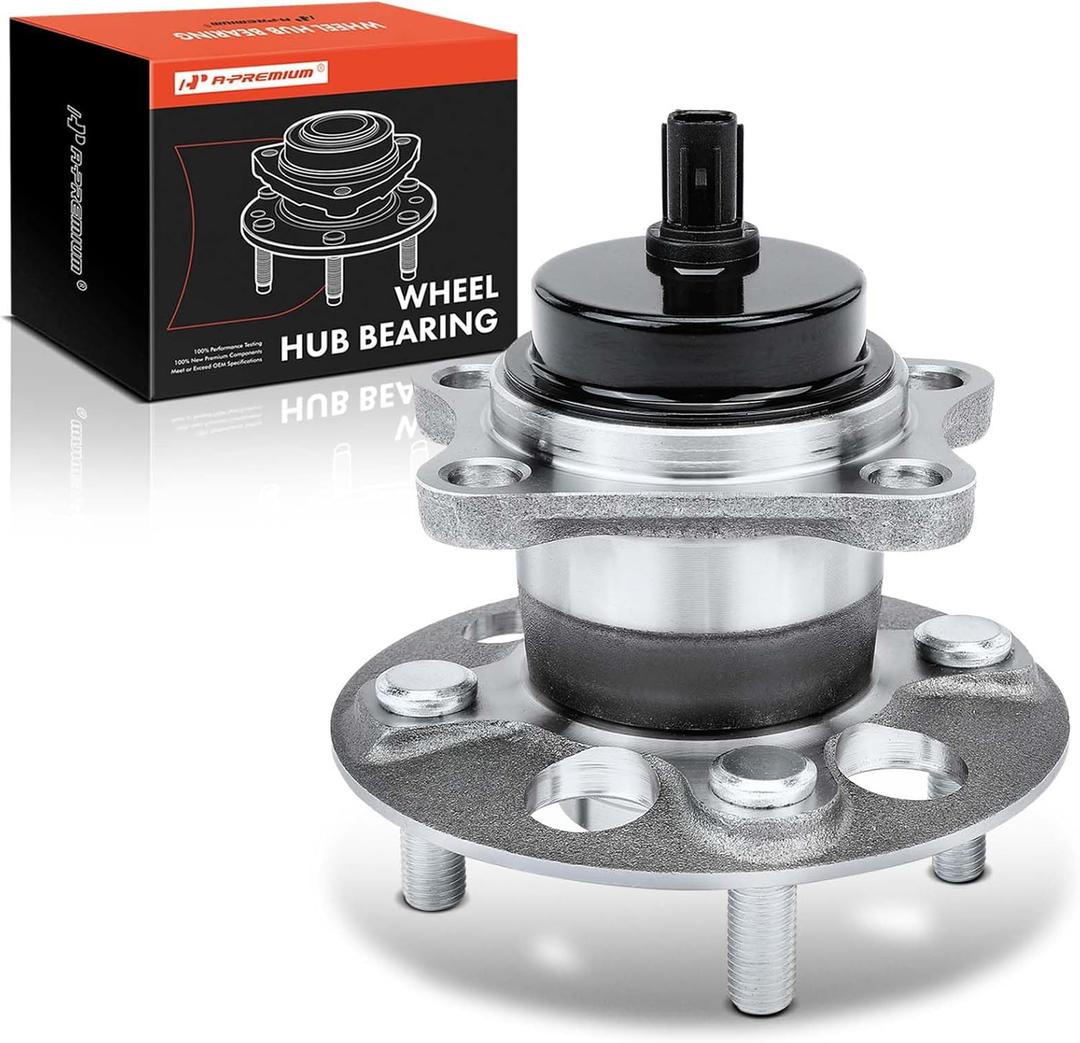 A-Premium Rear Wheel Bearing and Hub Assembly with ABS & 4-Lug Compatible with Toyota Yaris 2006-2014, Prius C 2012-2019 & Scion iQ 2013