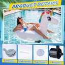 ShinyRelief Inflatable Motorized Unicorn Pool Floats for Adults, Driving Pool Floats Lounge with Pusher Handles Cup Holder Water Float Tanning Toys for Outdoor Swimming Party Lake River
