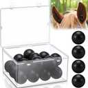 Dansydaisy 10 Pair Horse Ear Plugs with Storage Box Foam Ear Plugs Ball Reusable Foam Horse Sound Blocking Noise Cancelling Supplies