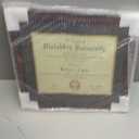 VIOLABBEY Diploma Frame 11x14 Degree&Document with Black Gold Double Mat or 15x18 Picture without Mat, Smooth Cherry Wood Grain Finish, Wall Mounted Display, Tempered Glass