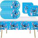 41 pcs Themed Party Supplies, 20 Plates, 20 Napkins and 1 Tablecloth, Birthday Party Decorations for Boys and Girls (blue)
