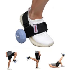 Original Dumbbell Foot Attachment Heavy Duty Durable, Practical Leg Ankle Curl Attachment Adjustable, Tbialis Raise Trainer Weight Holder Foot Strap for Weight Monkey Feet Foot Weights for Exercise