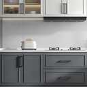 Goldenwarm 15 Pack 3 Inch Black Cabinet Handles Matte Black Drawer Pulls Stainless Steel Cabinets Hardware Square Bar Modern for Kitchen Bathroom Cupboard