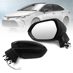 Aspaton Left Driver Side Mirror Assembly Compatible with Corolla 2020-2022 Non-Heated Power Glass Manual Folding Black Replaces TO1320391 8794012F80PFM (3Pins)