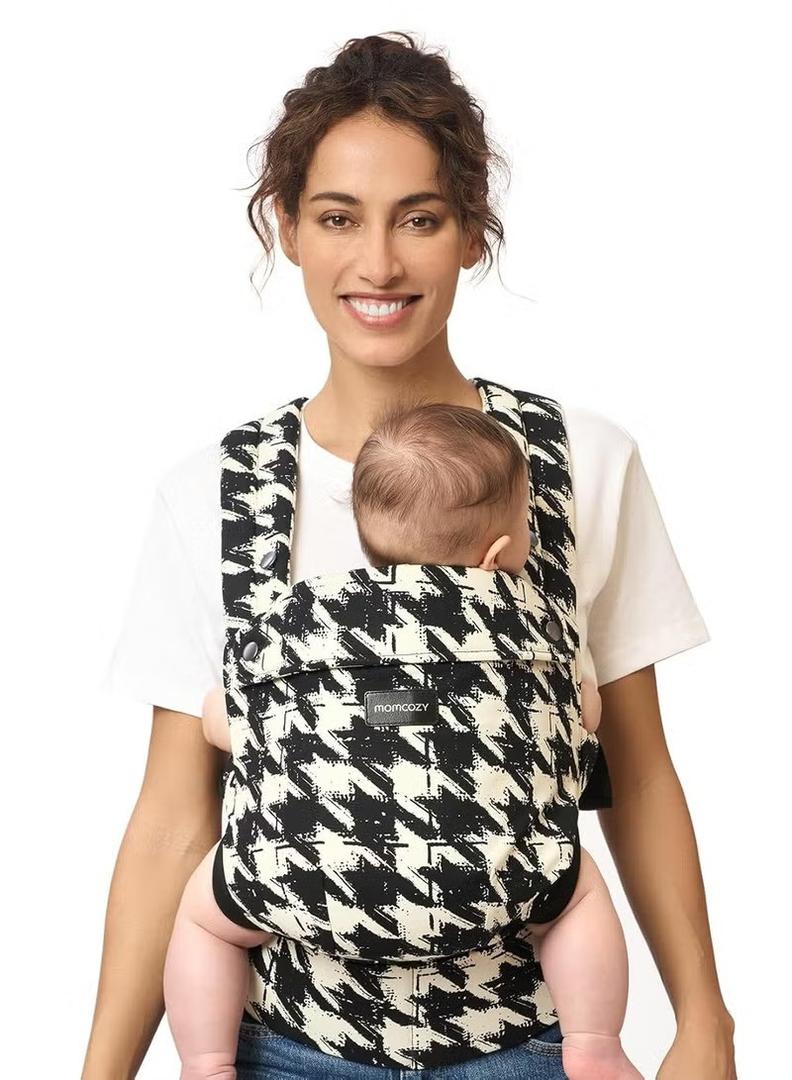 Momcozy Baby Carrier with Hip Seat, 2-in-1 Forward-Facing Carry for Active Babies, Detachable Hands-Free Infant Carrier up to 44lbs, All Seasons Toddler Carrier Fits Waist Sizes up to 45 Inches, Black