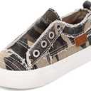 Blowfish Malibu Girls' Play-K Slip-On Sneaker (1 Little Kid, Natural Camoflauge)