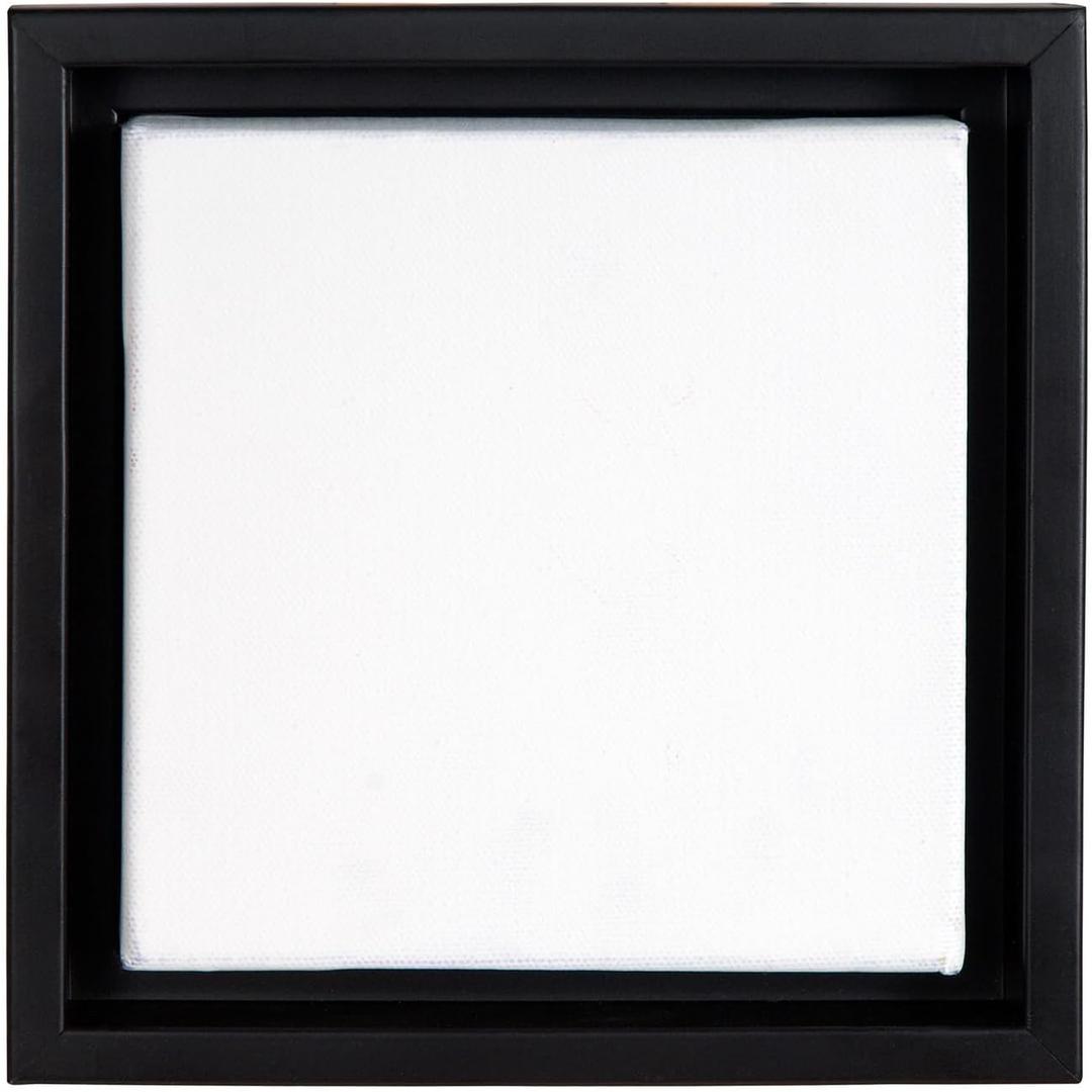 Creative Mark Illusions Floater Frame For 3/4" Deep Canvases - 20x24 Black - No Glass or Backing - Wood Composite Floating Illusion Frame for Canvas Paintings- With Hanging Hardware