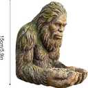 Bigfoot Bird Feeder, Garden Art Sculpture with Hidden Keyhole Hanger, Waterproof Outdoor Resin Statue for Tree/Wall Mount, Unique Wildlife Decor