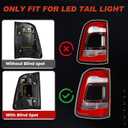LED Tail Light Black Cover with Blind Spot Compatible With 2019-2023 Dodge Ram 1500 Left Driver Side Replace 68262533AH