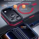 Compatible with iPhone 17 Pro Bumper case Fits MagSafe 10FT Drop Resistant Matte Skin Feeling Shockproof Back Cover Fits iPhone 17 Pro Phone Cases 6.3",Matte Red Bumper