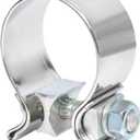 Bylikeho Exhaust Clamp,2.5" Stainless Steel Exhaust Clamp,Car Accessories Narrow Band Muffler Clamp,Exhaust Pipe Clamp Butt Joint Narrow Band Exhaust Seal Clam,Use for Exhaust System(2.5 Inch)