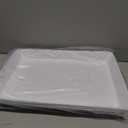 3 Pack, 16" x 11" Large White Serving Trays Set - Reusable Plastic Serving Platters for Cookie, Appetizer, Charcuterie, Snack, Dessert, Party Food Display - Stackable Kitchen CounterTop Tray, BPA Free