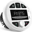 Boat Marine Radio, Marine Stereo Receiver, Waterproof Multimedia MP3 Player with 3" HD LCD Display,Multi-Mode Playback AM/FM Tuner, Preset EQ Subwoofer,Marine Stereos for Car, Boat, ATV, RV
