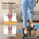ZIWWVY Stepper Machine with Resistance Bands, Mini Stepper with 300LBS Weight Capacity, Twist Stepper for Full Body Workout, Adjustable Step Height, Smooth and Quiet, Step Machine for Men Women