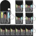 Jutom 10 Set Mini Screwdriver Keychain Set Bulk Includes 3 Mini Screwdrivers in a Portable Pouch with Snap with Hook Bulk Adult Men Employee Coworkers Gifts for Birthday Tool Party Favors Prize