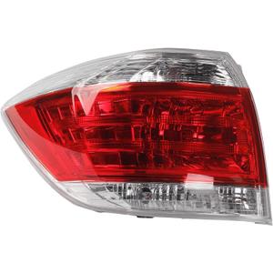 Dasbecan 815600E070 Left Tail Light Compatible with Toyota Highlander 2011 2012 2013 Replaces OEM# TO2800185 LH Left Side Brake Lamps Taillight Back Light