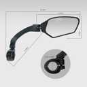 Adjustable Handlebar Bike Mirrors, Left & Right Bicycle Mirror Set,Universal Bike Mirrors,HD Shatterproof Mirror, 360 Rotatable, Compatible with MTB, E-bikes, Bicycle,Scooter(1 Pair)