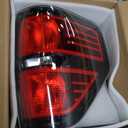 OKLPF Rear Brake Tail Light Compatible With 2009 2010 2011 2012 2013 2014 Ford F150 F-150,Replace Red Taillight Assembly Red Smoked Tail light,Included A Luxurious Box,Driver and Passenger Side