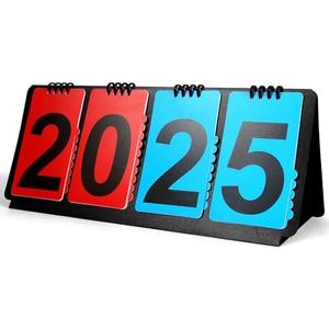 ShYeenei Scoreboard Score Flipper for Basketball/Baseball/Volleyball/Soccer/Softball, Portable Manual Flip Score Keeper with Detachable Numbers, 4-Digit Counter
