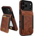 LOHASIC for iPhone 17 Pro Max Wallet Case with Card Holder, Women Men PU Leather RFID Blocking Credit Card Slots Kickstand Protective Cover Flip Phone Case for iPhone 17 ProMax 6.9" 2025 - Brown