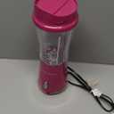 Hamilton Beach Portable Blender for Shakes and Smoothies, 14 Oz BPA Free Travel Cup & Lid, Durable Stainless Steel Blades, Personal Smoothie Blender, Raspberry, 51131G