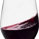 Disposable Plastic Wine Glasses, Stemless 12 oz Clear Shatterproof Cups, BPA-Free, 48 Pack