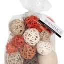 ANDALUCA Decorative Balls Bag Bowl Filler Home Decor (Orange)