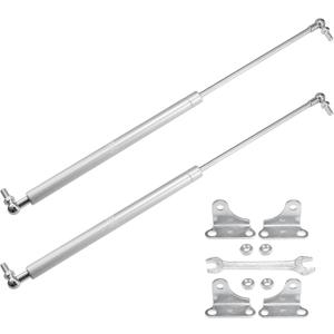 X AUTOHAUX 2 Pcs 20inch 35lb/156N Silver Tone Lift Supports Struts Shocks Gas Spring with Wrench Universal for RV Car Truck Boat