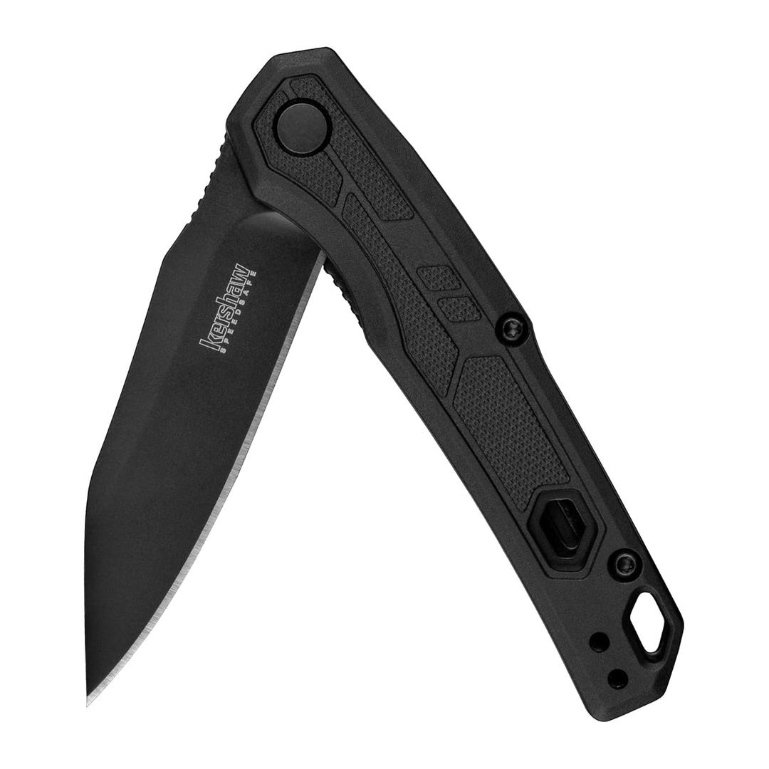 Kershaw Appa Pocket Knife, All-Black, 2.75 Inch Steel Reverse Tanto Blade, EDC with Assisted Opening, Reversible Pocketclip, Everyday Carry Pocket Knife for Men and Women