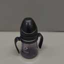 GROSMIMI Spill Proof no Spill Magic Sippy Cup with Straw with Handle for Baby and Toddlers, Customizable, PPSU, BPA Free 6 oz (Charcoal)