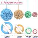 READAEER Round Knitting Looms Set Craft Kit Tool with Hook Needle and Pompom Maker