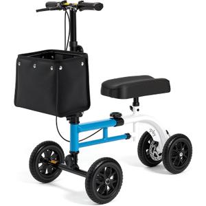 All Terrain Knee Scooter for Adults for Foot Surgery, Blue