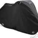 TeamObsidian Bike Cover - Waterproof Outdoor & Indoor Bicycle Storage For 1 to 3 Bikes - Heavy Duty Ripstop 210D Tent Material - Stationary Electric Bike Protection for All Seasons
