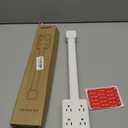 Electrical Outlet Extender Stick with USB Ports(2 USB C), 180° Rotating Extendable Wall Plug with 4 AC Outlet, Adjustable 17.7"-27" Extendable Power Strip Stick for Behind Couch, Desk and Bed