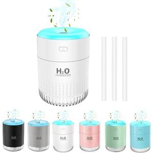 Rechargeable Mini Humidifier, Colorful Cool Mist Humidifiers with 7 Color Light, Small Personal Desktop Humidifier for Baby Bedroom, Office, Nursery, Travel with Auto Shut-Off, Super Quiet (White)