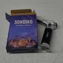 Sondiko Blow Torch, Butane Torch Lighter, Refillable Creme Brulee Torch with Adjustable Flame, Safety Lock for Soldering, Kitchen, Welding, Butane Gas Not Included (Black and Silver)