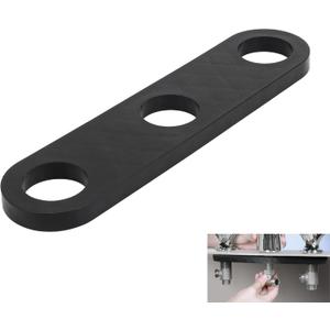 EAORBD Faucet Stabilization Plate for Delta Rp37490 Victorian Sink Retaining Plate, Faucet Reinforcement Plate Baseplate 3 Hole Under Sink Faucet Bracket, Black