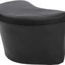 Guitar Rest Cushion, Soft Sponge & PU Leather with Straps (Nonadjustable), Guitar Cushion Leg Support, Relief Your Thigh, Black Foot Stool for Acoustic Guitars Players Musical Instruments Accessories
