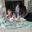 Bedsure GentleSoft Sage Green Fleece Blankets Queen Size - 280GSM Soft Lightweight Plush Cozy Blanket for Bed, Sofa, Couch, Travel, Camping
