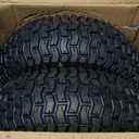GICOOL 13x5.006 Rubber Lawn Mower Tire and Wheel, 2 Pcs Replacement 13x56nhs Riding Mowers Lawn Pneumatic Tire with Bearing Bore 3/4" & 5/8", 3" 4.5" Centered Hub