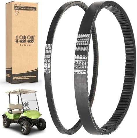 10L0L Golf Cart Drive Belt & Starter Generator Belt fit Yamaha G2, G5, G8, G9, G11, G14, G16, G20, G22, G29 Drive Gas 4 Cycle Models, OEM# J55-G6241-00, J55-H1173-00, J38-81173-00, JN6-H1173-00