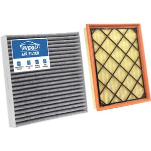 Engine+Cabin Air Filters Fit for 20-22 Ford Escape 2.0L, 22-24 Maverick 1.5L/2.0L(Not for Hybrid), 21-25 Bronco Sport 1.5L/ 2.0L Engine Air Filter Replace Car Accessories JX6Z9601A CF12772