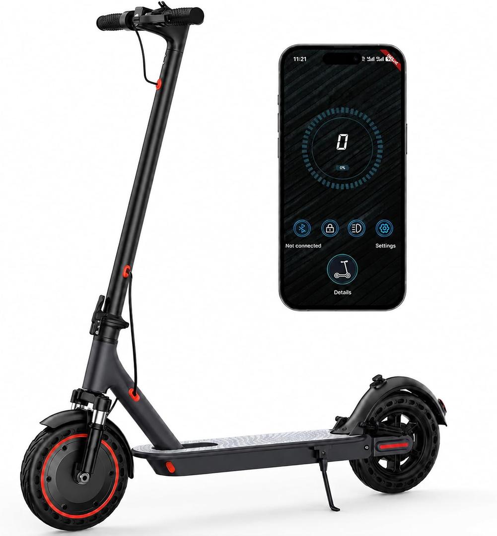 Qlaway 10/8.5" E Scooter for Adults 19 MPH Sport Escooter 350/500W Motor, Electric Scooter 15-22 Miles Range, Bearing 265 LBS/APP Control