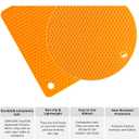2 Pack Silicone Trivet Mat, Hot Pads Non-slip Insulation Mats for Home Kitchen (Orange)