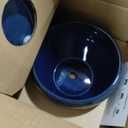 vicrays Ceramic Plant Pots Indoor - 6.5 Inch Planter Pot with Drainage Hole and Saucer for Succulent Orchid Flower Herbs Cactus - Ideal for Gardening Home Desktop Office Decor - Blue