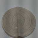 SHACOS Round Placemats Set of 6 Braided Circle Place Mat Washable 15 inch Table Mats for Kitchen Dining Table Decor Mixed Color (Ivory, 6)