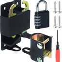 S16100700 Two Way Lockable Gate Latch (Small Size Version: 3" L x 5" H) with Black 4-Digit Combination Lock for Metal Tube Gates with 1-1/4" to 1-1/2" Diameter Tubes